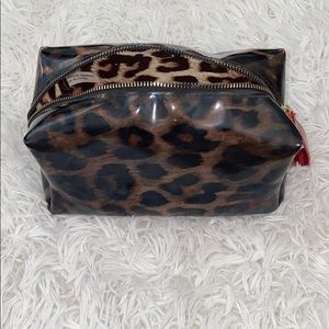 Leopard print cosmetic / travel pouch